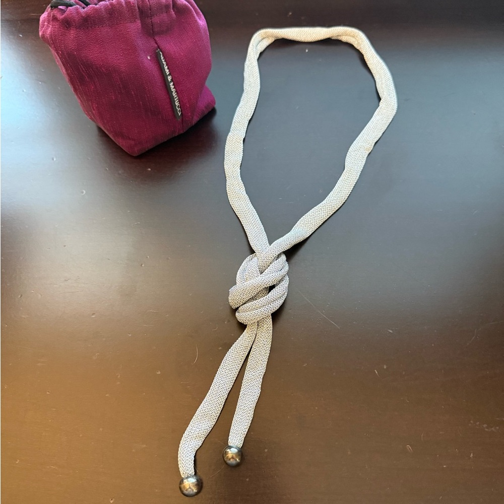 Chic Silver Knot Necklace